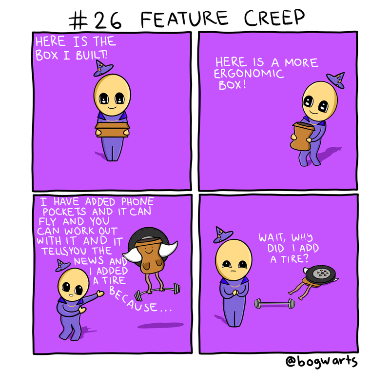 feature creep coding programming comic